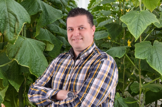 Jaap Lubbersen Product Specialist Crop Care in greenhouse