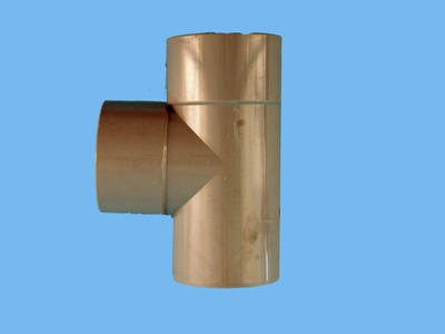 Rainwater drainage T-piece 87° 2x glue socket