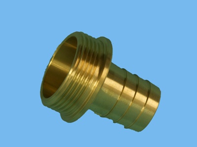 Brass hose barb 1/2" male thread x25mm hose