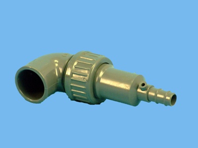 Drain valve with knee & spring