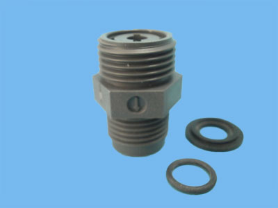 Jesco suction valve PVC/EPDM Glass 2-ball DN4