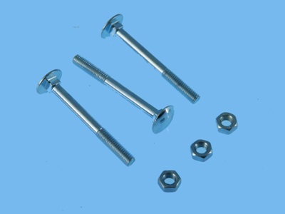 Galvanised 4.6 carriage bolt 6x40 mm