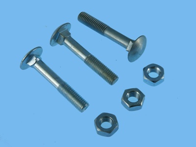 Galvanised 4.6 carriage bolt 10x90 mm