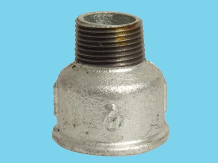 Reducing socket 1 1/2femalex1"male galvanised