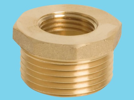 Reduction ring brass   1/2"internal threadx1"  external thre