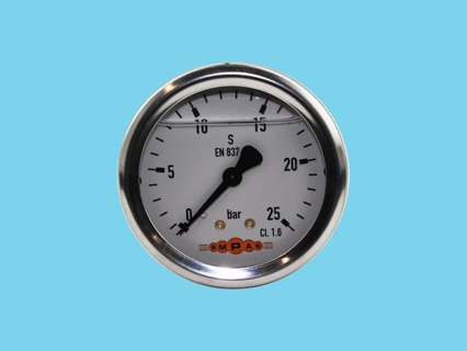 Pressure gauge 0-25bar glycerin AA1/4" 63mm