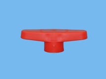 Handle for ball valve 32/40  red pvc