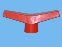 Handle for ball valve 75/90  red pvc