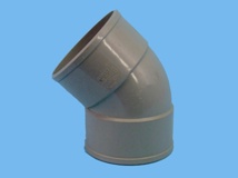 Bend Ø160mm x 45" - 2 x solvent cement socket pvc