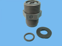 Discharge valve PVC / EPDM / Glass spring-loaded ball, DN4 G