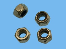 Galvanized set of safety nut / nylon ring m8