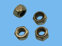 Galvanized set of safety nut / nylon ring m10