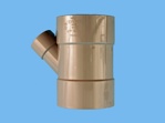 Rainwater drainage T-piece 45° 3x glue socket