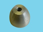 Conical top for impellor for leaf vacuum sweeper