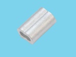 Aluminium ferrule 8-shape for steel wire rope 4mm, 100 pcs