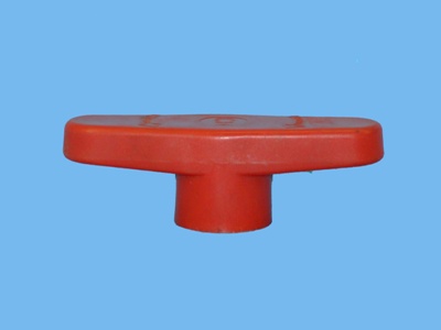 Handle for ball valve 50/63  red pvc