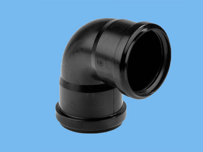 PP Elbow 50 mm 90" 2x socket 90° black