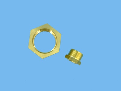 Reduction ring brass   1/4"internal threadx3/8"external thre