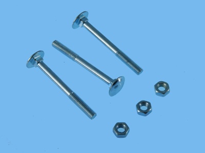 Galvanised 4.6 carriage bolt 6x70 mm