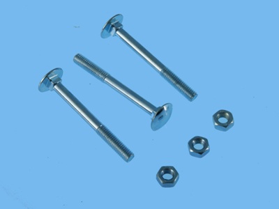 Galvanised 4.6 carriage bolt 6x80 mm