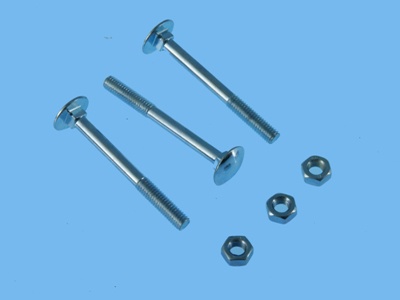 Galvanised 4.6 carriage bolt 6x90 mm