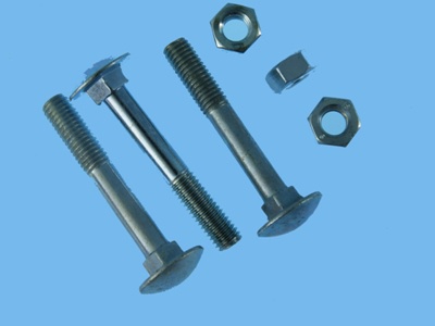 Galvanised 4.6 carriage bolt 8x55 mm