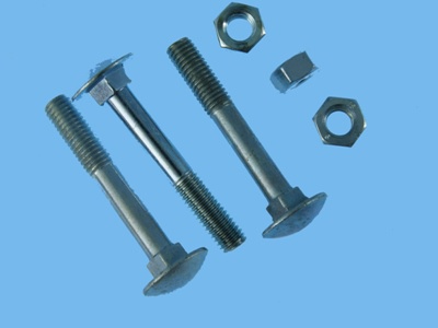 Galvanised 4.6 carriage bolt 8x80 mm