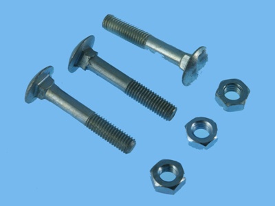 Galvanised 4.6 carriage bolt 10x60 mm