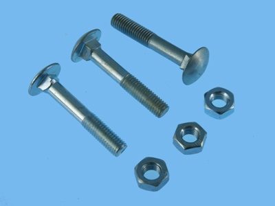 Galvanised 4.6 carriage bolt 10x80 mm