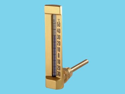 Fluid thermometer 0-120°C protection insert 90⁰ angle