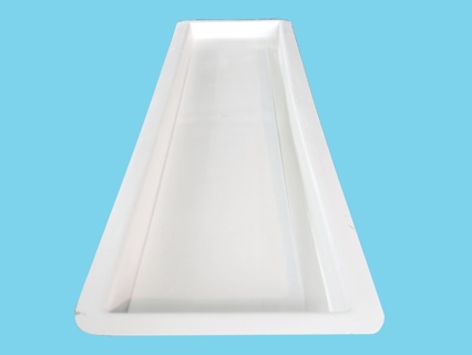 Polyester drip tray 140x30x5cm with drain 3cm