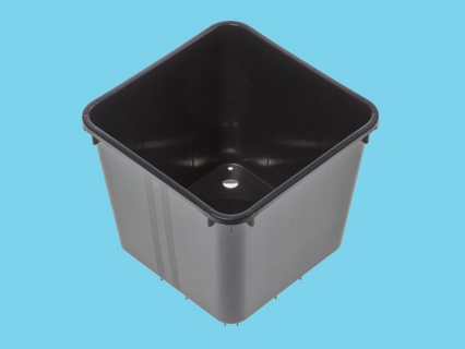 4.7 litre square pot standard black