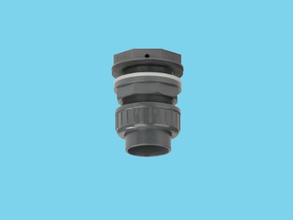 Tank connector + union 16mm x 3/4"