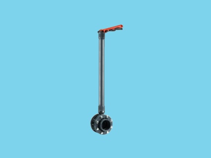 Butterfly valve manual PVC + ext. Axis 1000 mm VDL
