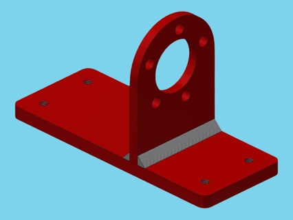 Hydraulic motor setting plate for HABBL