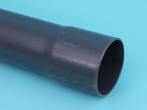Pipe Ø40 x 1,8 mm - dark gray - sleeve 7,5 bar pvc - 5 m