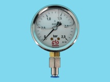 Pressure gauge 0-2,5bar + nipple