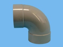Rainwater drainage bend 90° 2x glue socket PVC