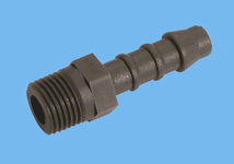 Nylon hose pillar 1/4 male x 10mm