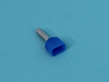 Twin press sleeve 2x2.5 mm blue