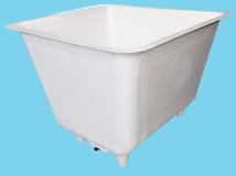 Polyester container 275L square 66x66x90cm on legs+sink