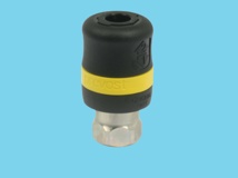 VE coupling with grip yellow G 1/4 internal thread