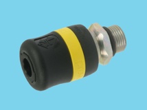 VE coupling with grip yellow G 1/4 external thread