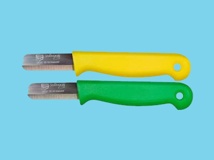 Knife steel strip yellow – rounded blade 40 mm