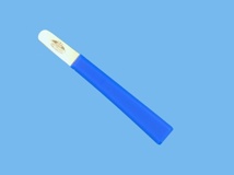 Knife HACCP 4cm, round tip, blue