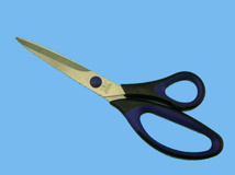 Scissors 21.5cm, black/blue