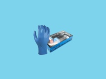 Glove M-Safe 246B Nitril Grippaz blue L