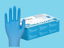 Gloves nitrile blue powder free S (100pcs)