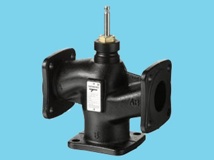 Siemens 3-port valve VXF22 PN6 + flange conn. DN25 KVS 2,5