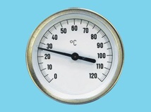 Thermometer pointer, case 63 mm length 45 mm 0..+120 gr.C